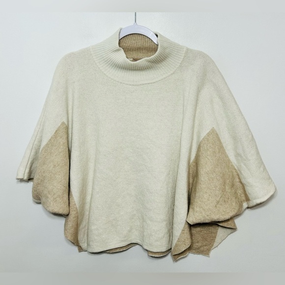 Note di Anita Cashmere and Merino Wool Blend Sweater Cape Poncho Made in Italy - Picture 1 of 6